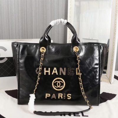 Chanel Deauville Tote Bag Black