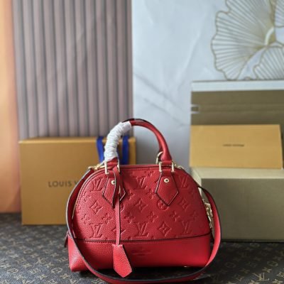 Louis Vuitton NEO Alma BB Monogram Empreinte Handbag Red