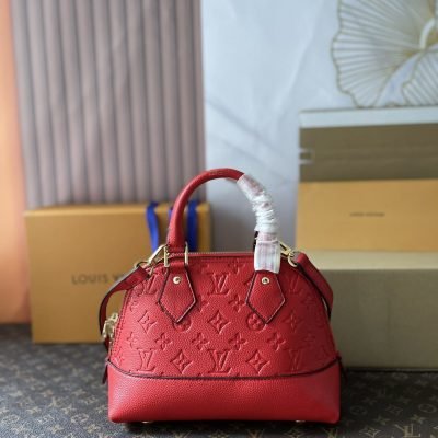 Louis Vuitton NEO Alma BB Monogram Empreinte Handbag Red