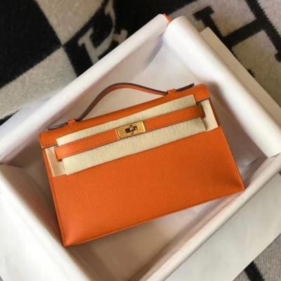 Hermès Kelly Pochette Mini Bag Orange