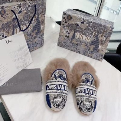 Christian Dior Mules With Fur
