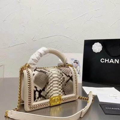 Chanel Boy Crocodile Looks Handbag Skin