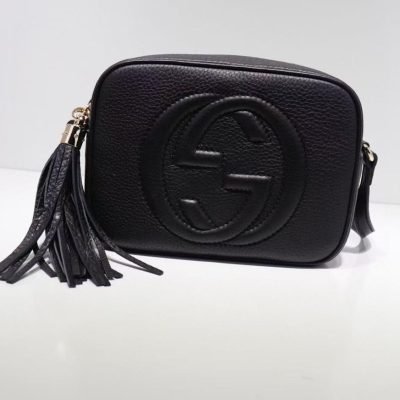 Gucci Soho Small Leather Disco Bag Black