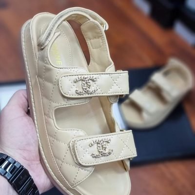 Chanel Sandals Ecru Beige