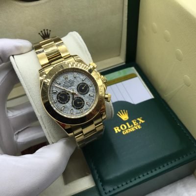 Rolex Watch For Men Golden And Dust White Face