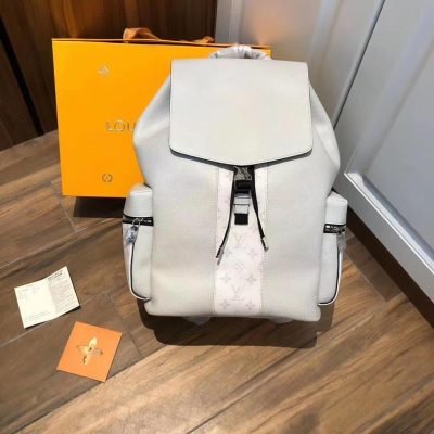 Louis Vuitton Leather Backpack for Men White