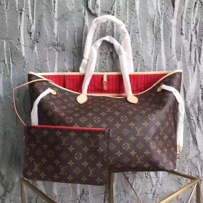 Louis Vuitton Neverfull PM GM MM Monogram Canvas Tote Bag