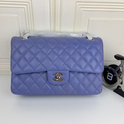 Chanel Classic Double Flap 25 Shoulder Bag Purple