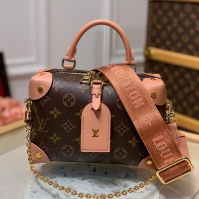 Louis Vuitton Petite Malle Souple Monogram Trunck Pink
