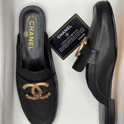 Chanel CC Mules - Leather Half Shoes
