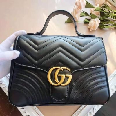 Gucci GG Marmont Top Handle Bag Black