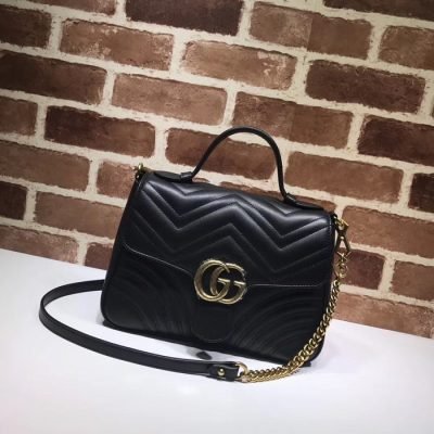 Gucci GG Marmont Top Handle Bag Black