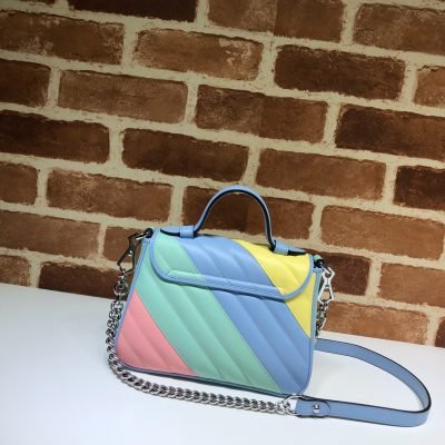 Gucci GG Marmont Pastel Rainbow Top Handle Bag