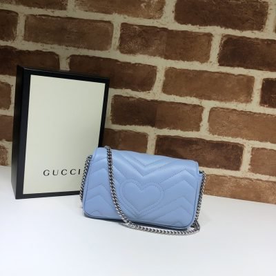 Gucci GG Marmont Matelassé Shoulder Bag Sky Blue